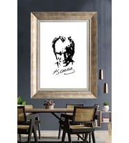 Gümüş Çerçeveli Atatürk Tablo za212