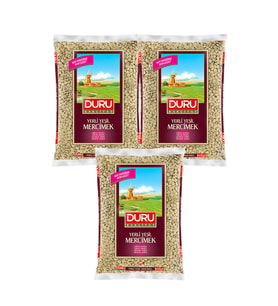 Duru Yerli Yeşil Mercimek 3x1000 Gr