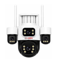 Retro X134 4+2 MP 4 Lens Wi-Fi Kamera - 3 PTZ Hareketli Güvenlik Kamerası