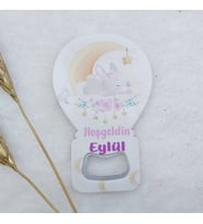 Hayaller Dükkanı 30 Adet Tavşan Baskılı Balon Açacak Magnet 11x7 Cm Uv  Bebek Magnetleri Bebek Şekeri