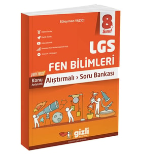 Gizli Yayınları 8. Sınıf Fen Bilimleri Lgs Alıştırmalı Soru Bankası