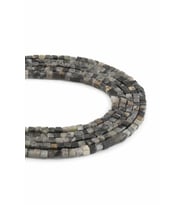 Picasso Jasper Doğal Taş Parlak Gri Küp Kesim 4x4mm Dizi [AA]