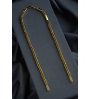 Hematit Doğal Taş Altın Sarı Dikdörtgen Kesim 4x13mm Dizi