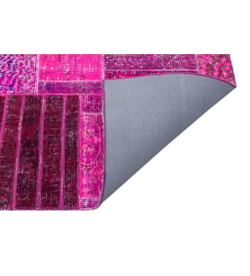 Fuşya Pembe Modern El Dokuma Halı Geometrik Desenli Salon Yatak Odası İçin Bohem