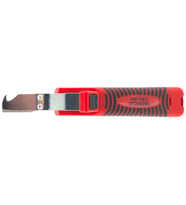 Vip-Tec VT209200 Profesyonel 170mm Kanca Bıçaklı Kablo Sıyırıcı Ø8-28mm (Kırmızı)