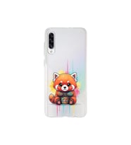 Samsung Galaxy A30S ile Uyumlu Splash Tilki Tasarımlı Şeffaf Silikon Kılıf