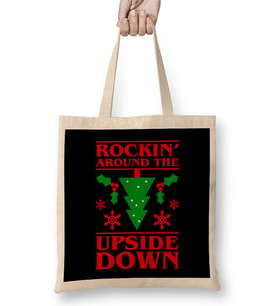 Rocking Around The Upside Down Stranger Things Bez Çanta Uzun Saplı