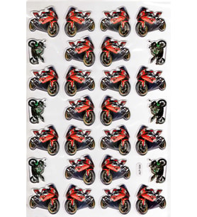 Sticker Kabartmalı A4 Boyutunda Stiker Defter, Planlayıcı Etiket-(lim504) - Motorsiklet