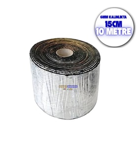 Araç Oto Ses Isı Yalıtım Bandı Folyolu Kauçuk Sünger 15cmx10metre 6mm Yapışkanlı