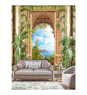 Dreamwall Saray Kemer Desen Isı Ve Ses Yalıtımlı Sağlıklı Tekstil Duvar Kağıdı (Çok Renkli)