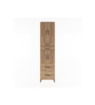 Hyperion Dolap 3 Raflı 4 Çekmeceli 4 Kapaklı 60x44x243 Çam-Çam