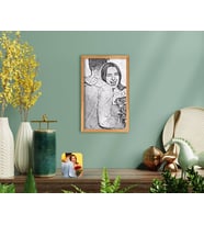 BK Home Karakalem Sevgililer Fotoğraflı El Yapımı Ahşap Çerçeveli Tablo-4