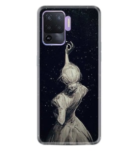 Kılıfland Oppo Reno 5 Lite Kılıf Desenli Silikon Resimli Kapak Star Woman Kılıf 1332