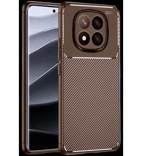 Pilelistore   Xiaomi Redmi Note 14 Pro Plus Kılıf Auto Focus Karbon Kapak - Kahverengi