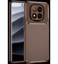 Pilelistore   Xiaomi Redmi Note 14 Pro Plus Kılıf Auto Focus Karbon Kapak - Kahverengi