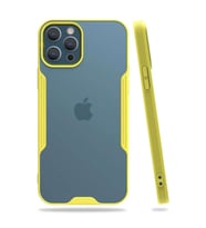 İphone 12 Pro Max Kılıf Platin Silikon - Sarı