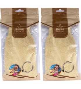 Derma Naturel Bebek Banyo Eldiveni Hassas Ciltlere Özel (15*24CM) MS-01 (2 Li Set)