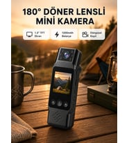 180° Döner Lensli Mini Kamera 1080p Full Hd Hareket Algılama 1200mah