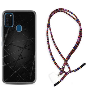 Samsung M21 M22 M23 M30 M31S M32 Kılıf Boyun Asklı Rasta Silikon Dikenli Tel 1779