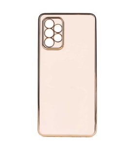 Galaxy A13 4G Kılıf Zore Bark Kenarları Altın Renk Kılıf (Rose)