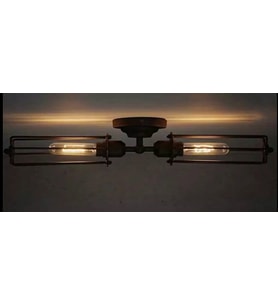 Rsylight Retro Dekoratif Rustik Siyah Tavan Ve Duvar Aplik Armatür Avize