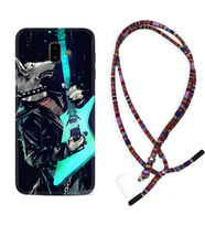 Samsung J6 Plus J7 Prime J7 Pro M20 Kılıf Boyun Asklı Rasta Silikon Dog Guitar 1789