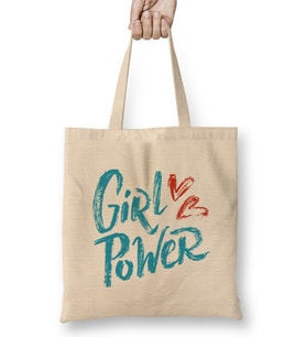 Girl Power Magical Design Bez Çanta Uzun Saplı
