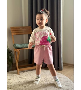 Tatlış Şortlu 2'Li Kız Takım - 3/10 Yaş - 31731