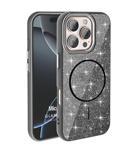 Microsonic Apple iPhone 16 Pro Kılıf GlamGrip Luxe Siyah (Siyah)