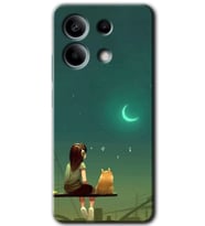 Xiaomi Redmi Note 13 Kılıf HD Desen Baskılı Kılıf - Kedili Kız