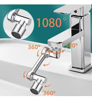 1080 Derece Dönebilen Mutfak ve Lavabo Bataryası Akrobat Musluk Ucu (5343)