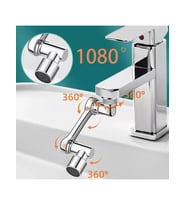 1080 Derece Dönebilen Mutfak ve Lavabo Bataryası Akrobat Musluk Ucu (5343)