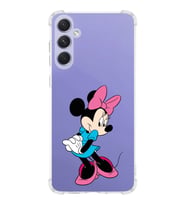 Samsung Galaxy A54 Uyumlu Köşe Korumalı Antişok Kapak Minnie Mouse Tasarımlı Şeffaf Silikon Kılıf