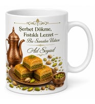 Tatlıcıya Şerbet Dökme Fıstıklı Lezzet Baklava Yapanlara Kupa Bardak Hediye