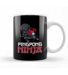 Pingpong Ninja Table Tennis Pingpong Player Kupa Bardak Porselen