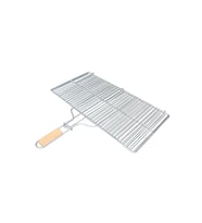 Büyük Boy Mangal Izgarası - 50x30 cm - Ahşap Saplı