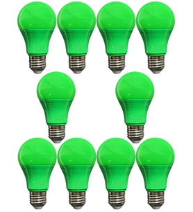 (10 Adet) Osaka 10W Yeşil Işık E27 Duylu (Kalın Duy) Led Ampul
