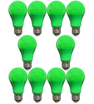 (10 Adet) Osaka 10W Yeşil Işık E27 Duylu (Kalın Duy) Led Ampul