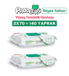Paddlers Easy Clean Beyaz Sabun Katkılı Yüzey Temizlik Havlusu 140 Yaprak (2x70)