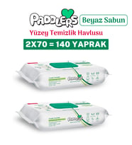 Paddlers Easy Clean Beyaz Sabun Katkılı Yüzey Temizlik Havlusu 140 Yaprak (2x70)