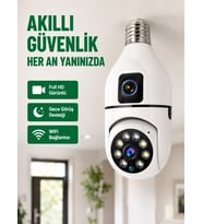 Wifi Ampul Güvenlik Kamerası 1080p Full Hd Gece Görüşlü Ve Hareket Algılamalı
