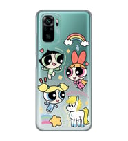 Redmi Note 10/Note 10S Uyumlu Powerpuff Girls Desenli Şeffaf Telefon Kılıfı