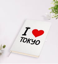 BK Gift I Love Tokyo Tasarımlı Beyaz Defter - Model 1