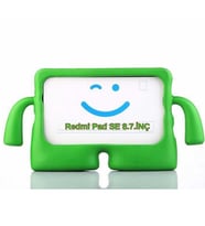 Xiaomi Redmi Pad SE 8.7inç Kılıf Çocuklara Özel Silikon Case (Yeşil)
