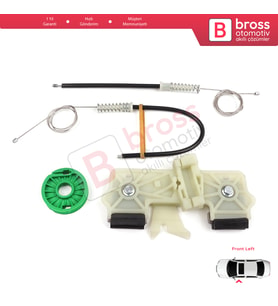 Ford Fiesta MK5 JH JD BE256 2001-2008 4/5 Kapı 2S61A23201 İçin Ön Sol Kapı Cam Kriko Tamir Seti