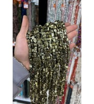 Hematit Taşı Yassı Kesim Parlak Antik Sarı 8x12mm Doğal Taş Dizi