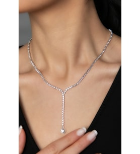 Elika Silver Kadın Su Yolu Model Kolye (STD)