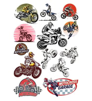 Motorcu ve Motor Sitcker Set  15 Parça Telefon, Tablet, Defter, Laptop Sticker