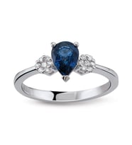 0.86 Ct Pırlanta Safir Yüzük RTY34