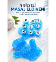 9 BİLYELİ MASAJ ELDİVENİ KAN DOLAŞIMINI HIZLANDIRAN VE CİLT GENÇLEŞTİREN